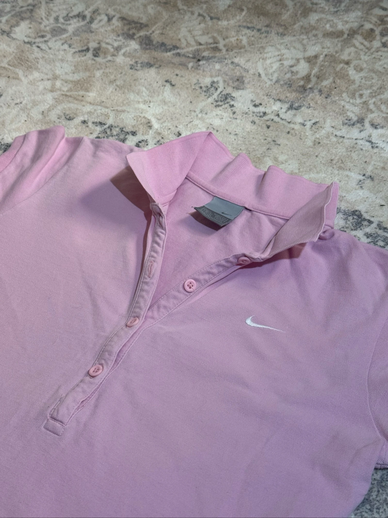 Vintage Embroidered Pink Nike Women's Polo – photo 2